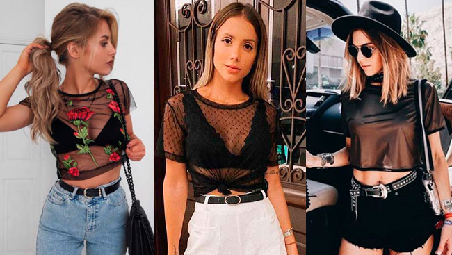 blusinhas de transparência