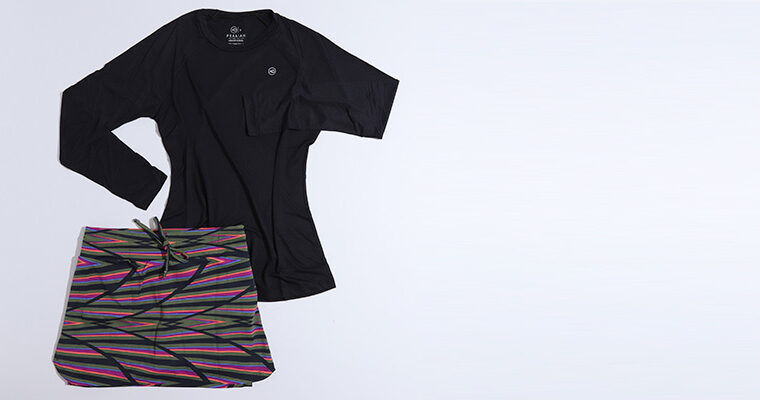 Como montar look fitness com shorts saia